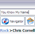 You can find any track, album or artist in your music database in seconds by simple typing its title in the search entry field